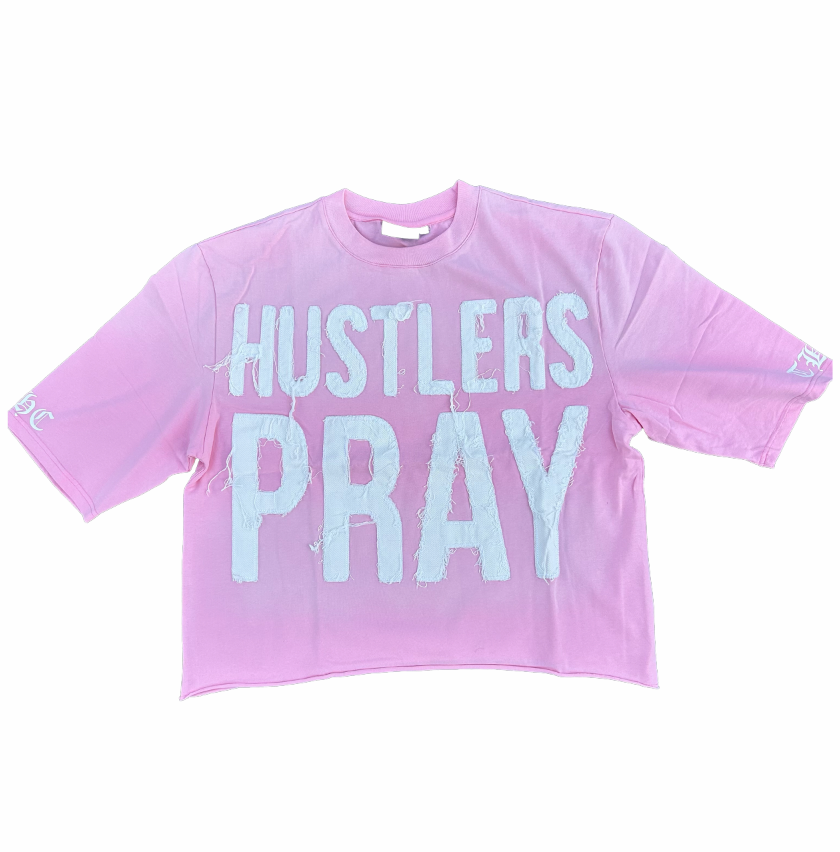 Hustlers Pray Crop Tee