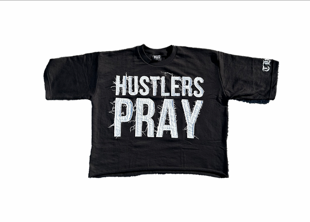 Hustlers Pray Cropped Tee