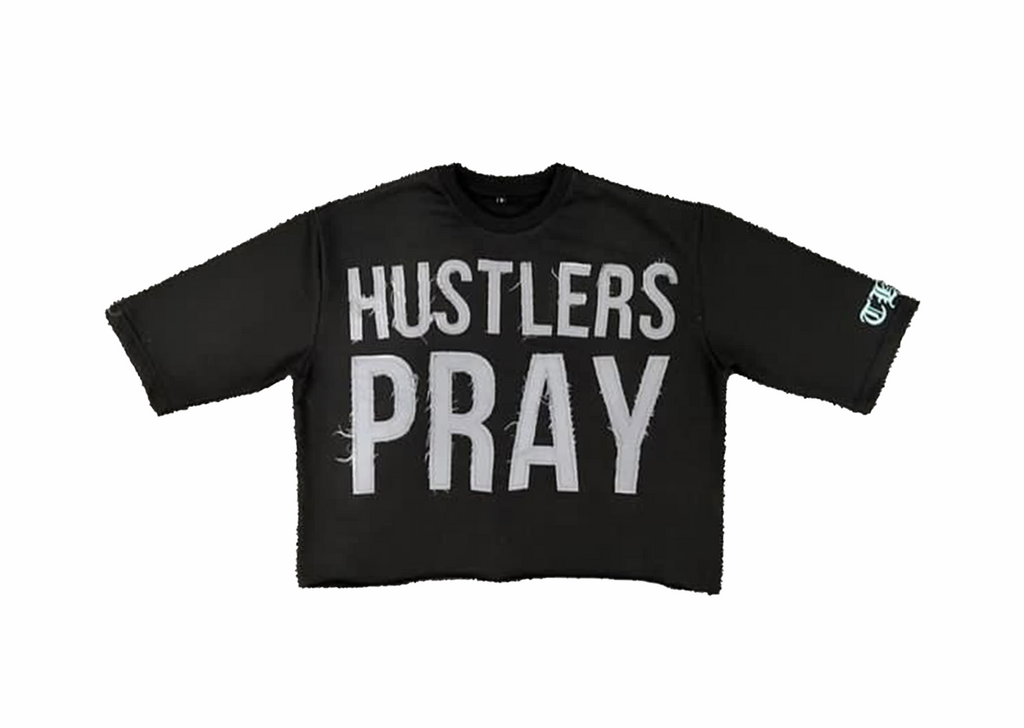 Hustlers Pray Cropped Tee