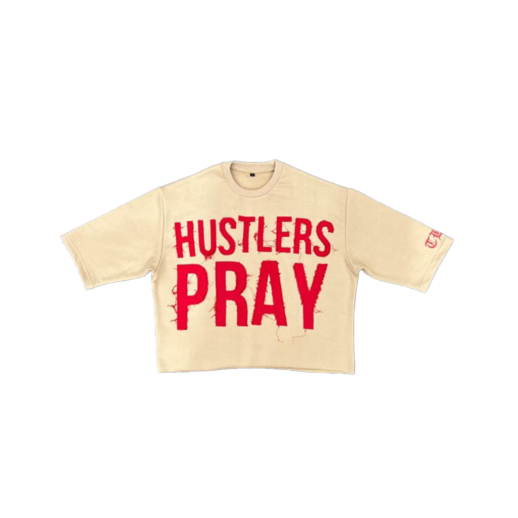 Hustlers Pray Cropped Tee
