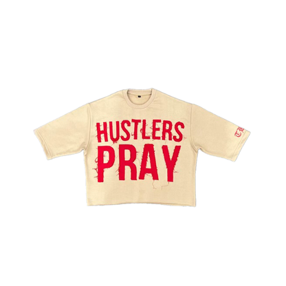 Hustlers Pray Cropped Tee